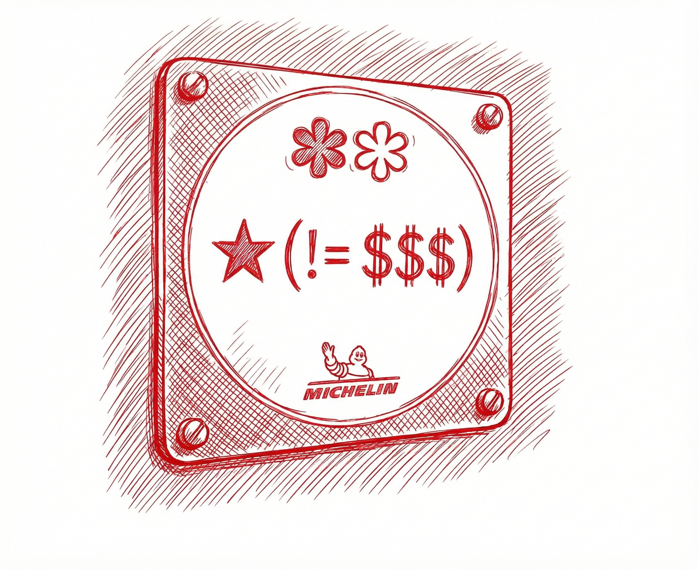 Étoile Michelin et symboles d'argent